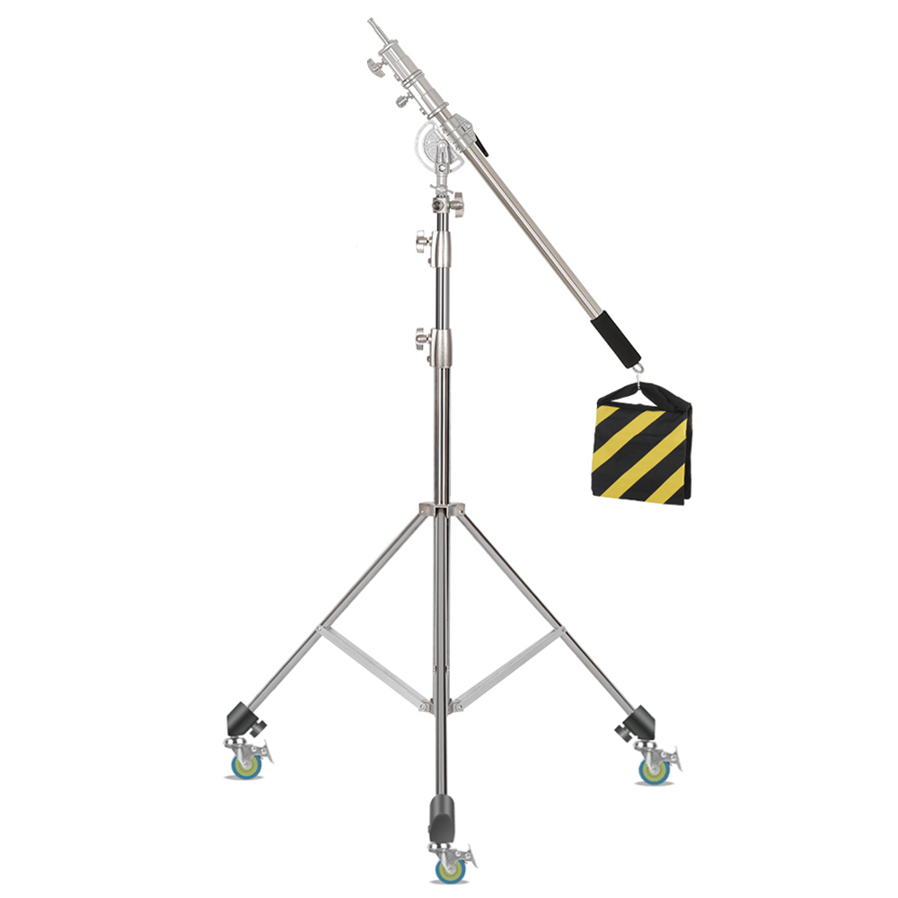 Photography Video Lighting Kit With Adjustable Tripod Stand - Soporte de luz de acero inoxidable