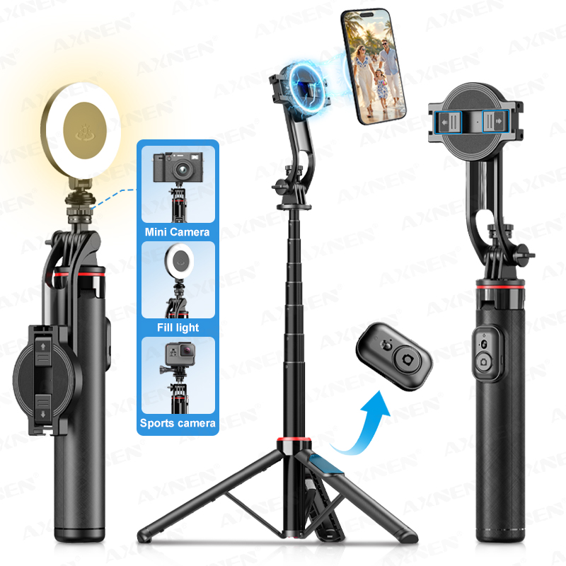 Photography Video Lighting Kit With Adjustable Tripod Stand - Trípode Magnético Extensible AXNEN C20 para