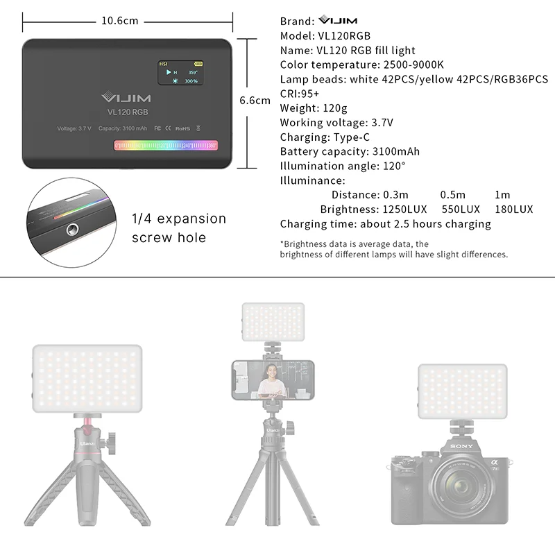 Nueva Luz de Relleno RGB de Bo - Photography Lighting reseña y precio
