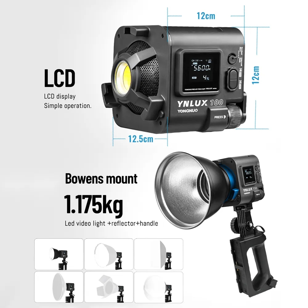 YONGNUO YNLUX100 100W 3200K-56 - Photography Lighting reseña y precio