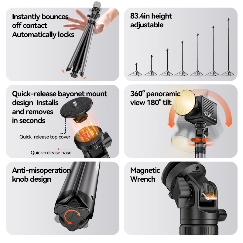COMAN MT68 soporte de luz de l - Photography Video Lighting Kit With Adjustable Tripod Stand reseña y precio