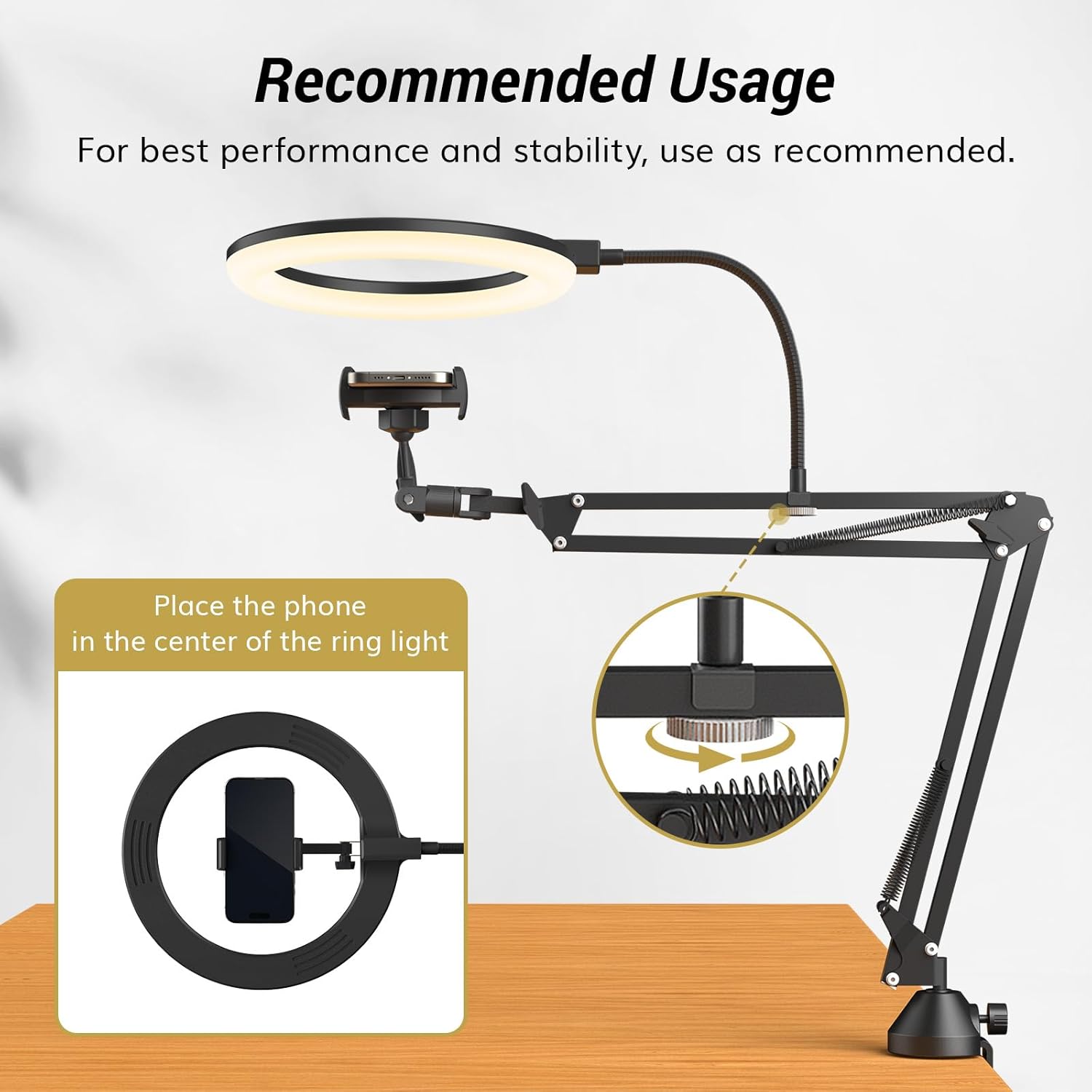 Anillo de luz con soporte y so - Photography Video Lighting Kit With Adjustable Tripod Stand reseña y precio