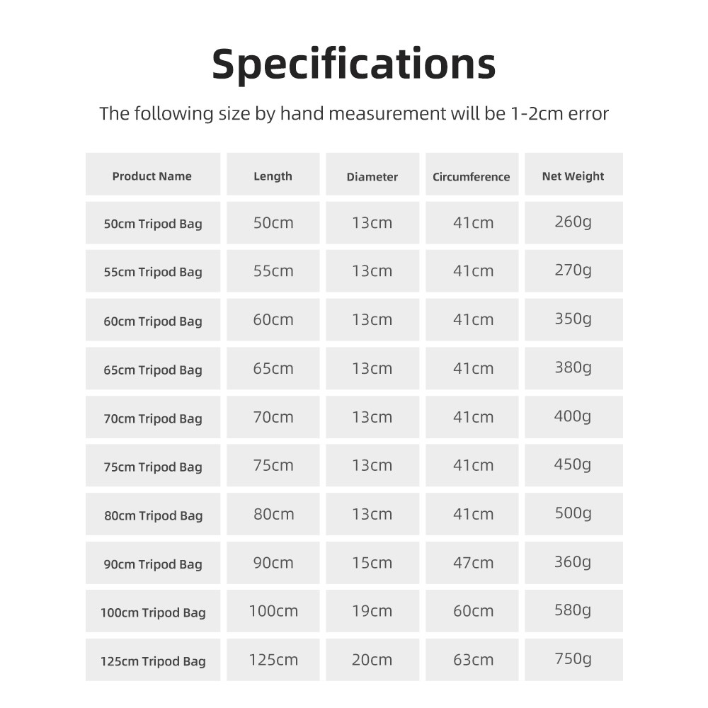 55/60/65/70/75/80/100/125cm cá - Photography Lighting Gear reseña y precio